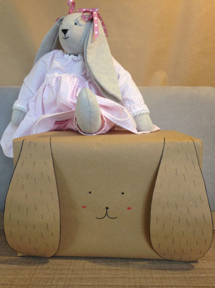 emballage cadeau enfant lapin