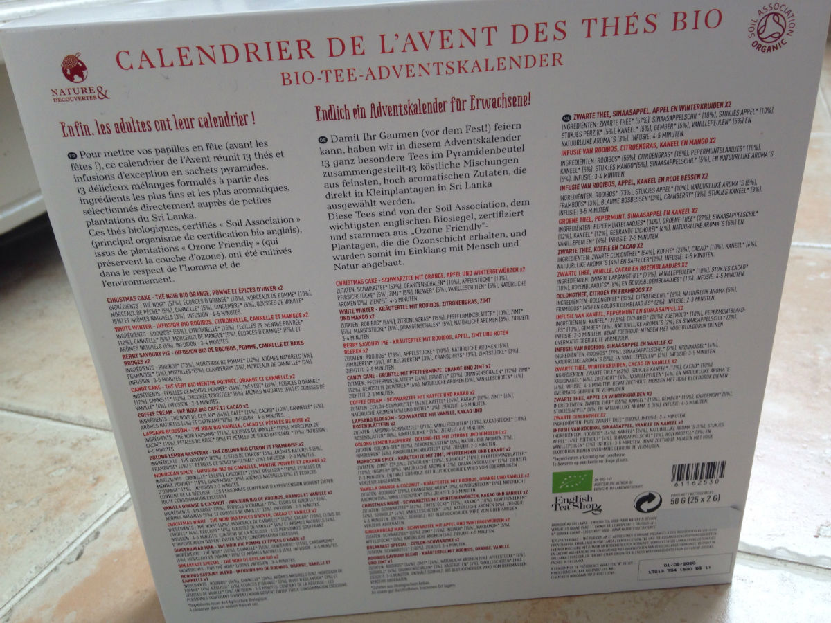 idee cadeau calendrier avent the