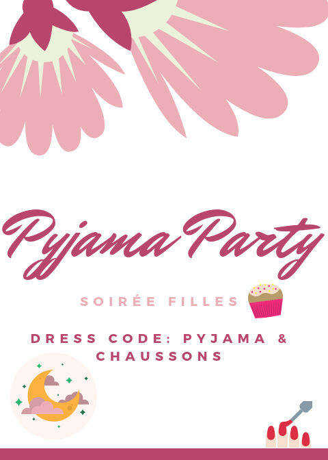 invitation soiree pyjama adulte