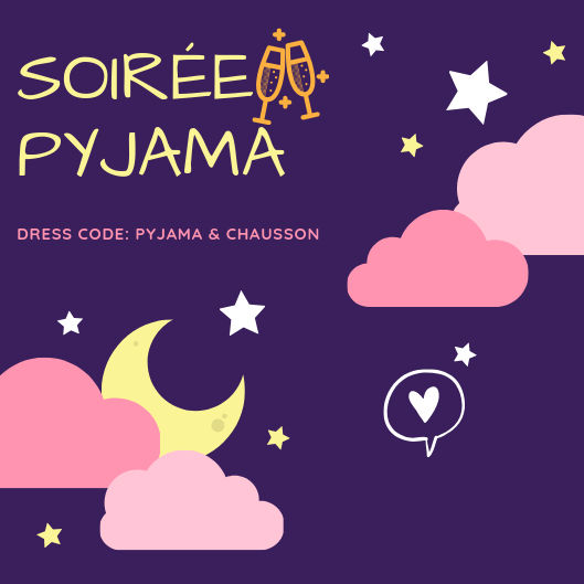 invitation soiree pyjama adulte