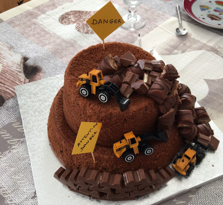 gateau tractopelle