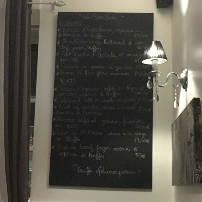 carte restaurant le boudoir nice