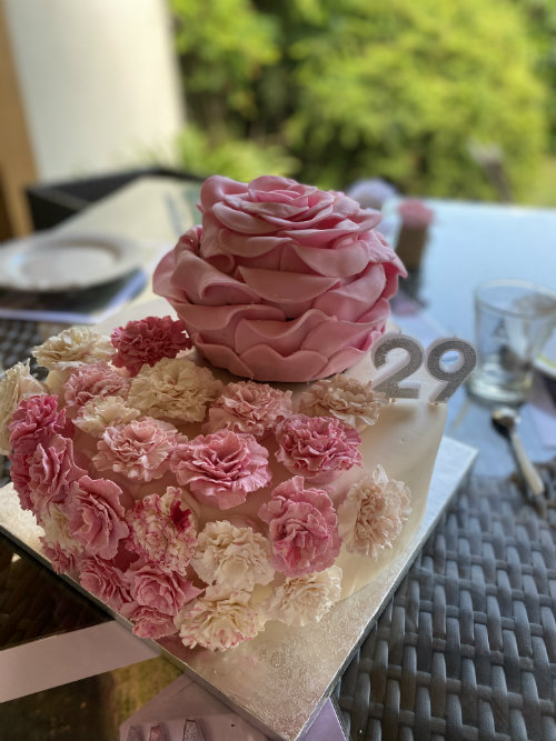 gateau de fleurs anniversaire