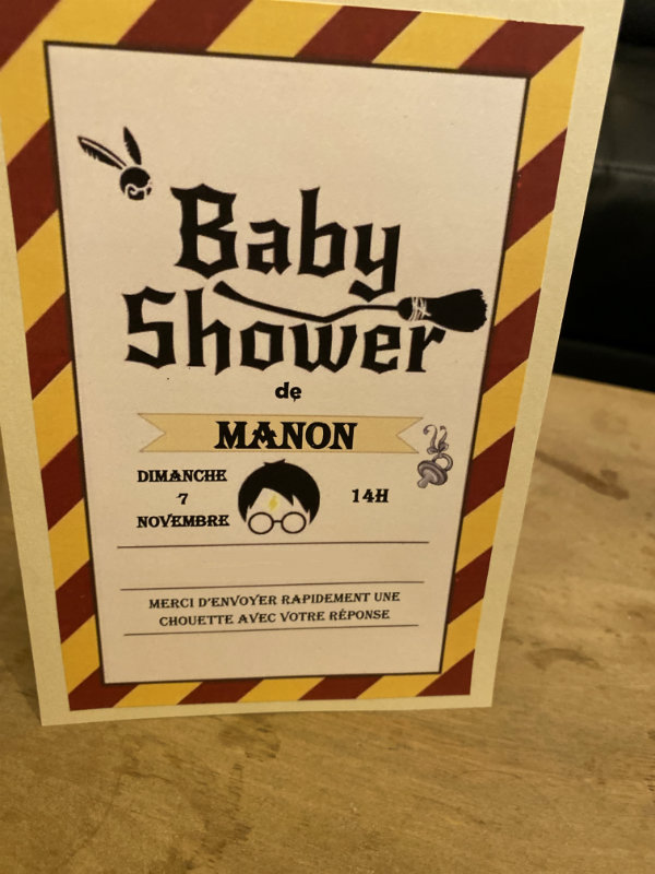 baby shower harry potter invitation