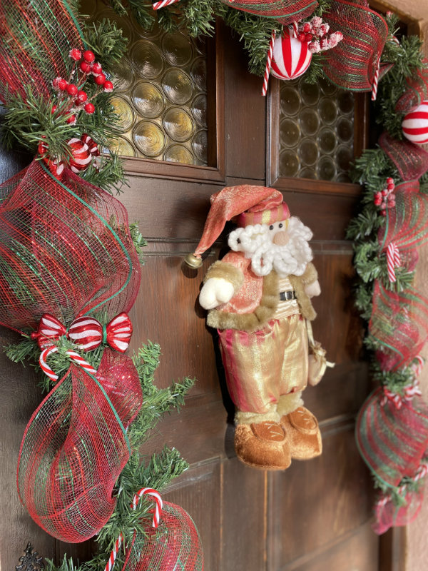 decoration porte entree noel
