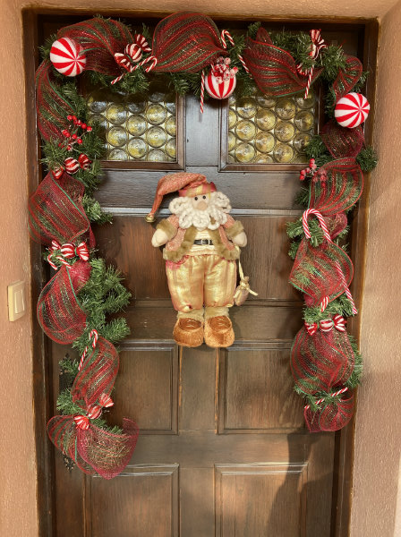 decorer porte entree noel