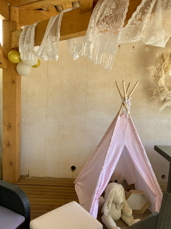 baby shower boheme tipi