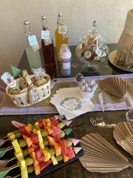 buffet baby shower boheme