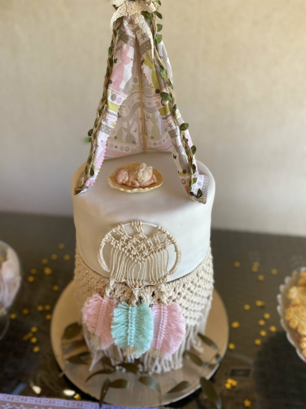 gateau baby shower boheme