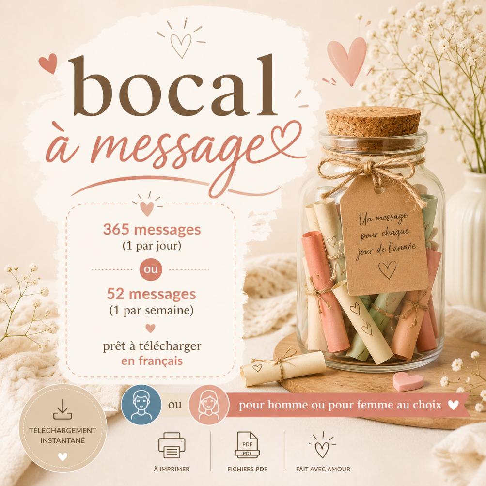 bocal a message a imprimer francais