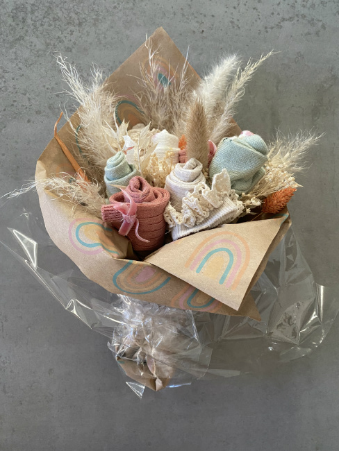 bouquet chaussette bebe
