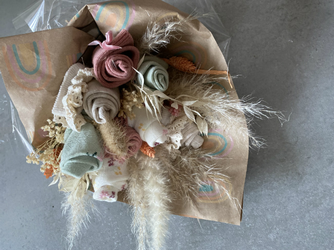 bouquet chaussettes bebe