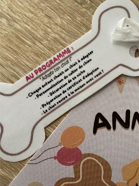 anniversaire enfant theme chien invitation