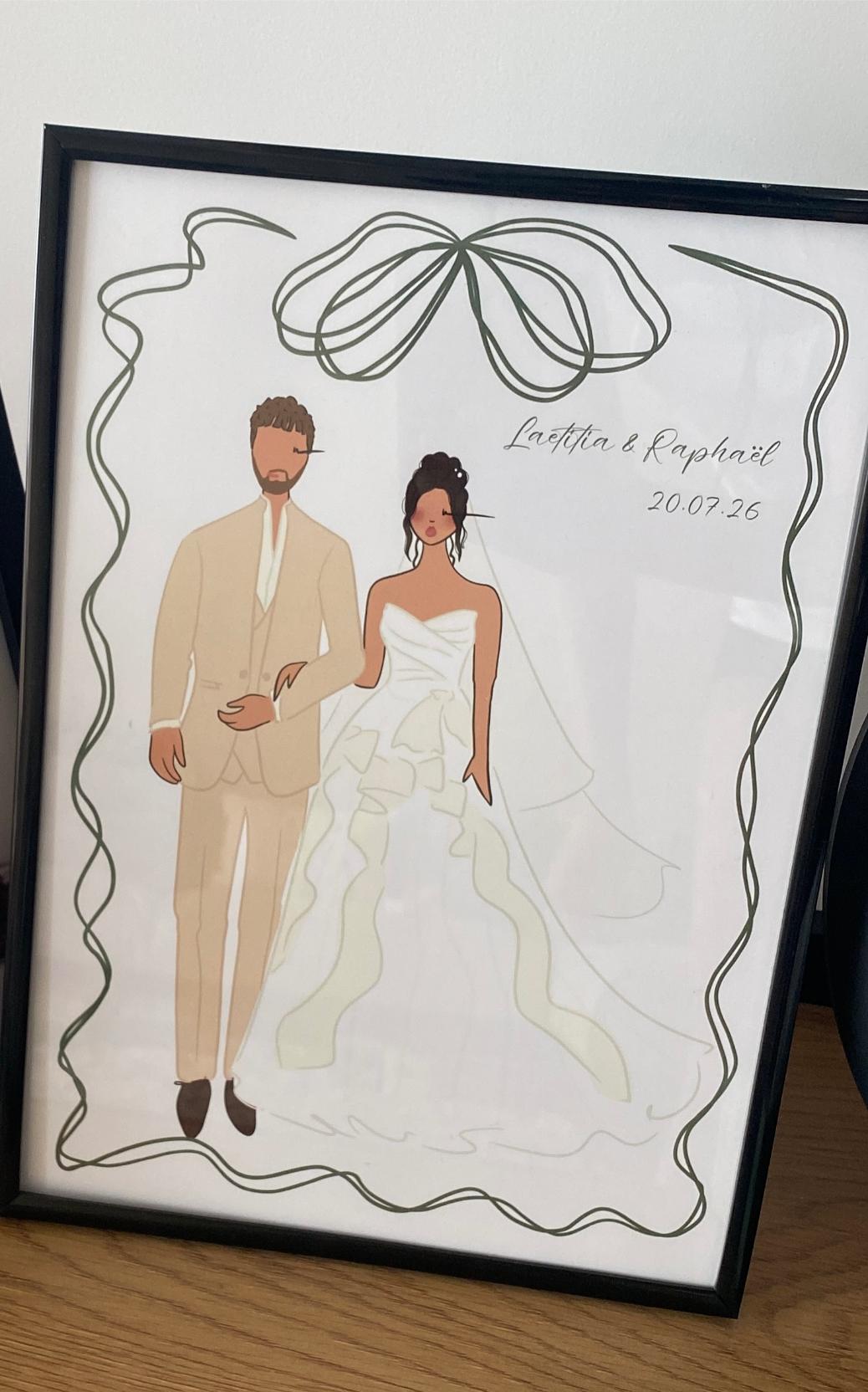 dessin invite mariage