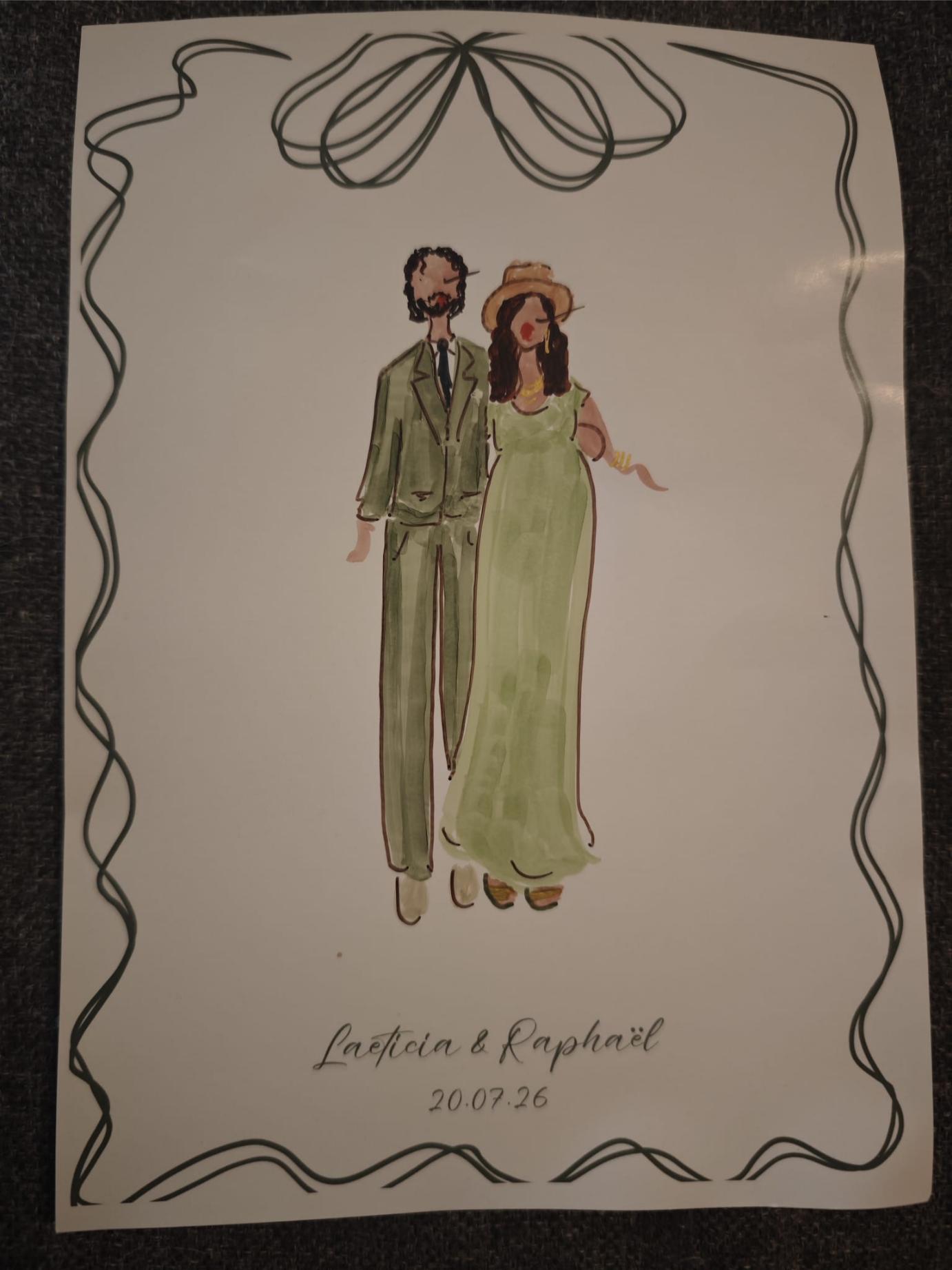 illustration invite mariage