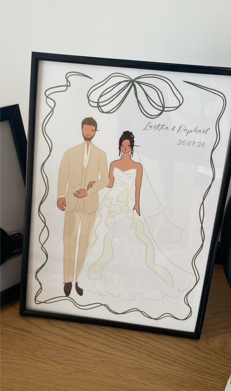 live illustration mariage